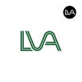 Letter LVA Logotype Logo Design with Lines Royalty Free Stock Photo