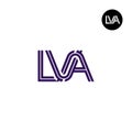 Letter LVA Monogram Logo Design with Lines Royalty Free Stock Photo