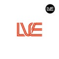 Letter LVE Monogram Logo Design with Lines Royalty Free Stock Photo