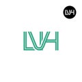 Letter LVH Monogram Logo Design with Lines Royalty Free Stock Photo