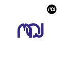 Letter MOJ Monogram Logo Design Royalty Free Stock Photo