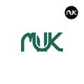 Letter MUK Monogram Logo Design Royalty Free Stock Photo