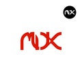 Letter MUX Monogram Logo Design Royalty Free Stock Photo