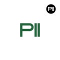 PII Logo Letter Monogram Design Royalty Free Stock Photo