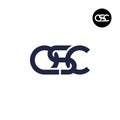 Letter QSC Monogram Logo Design Royalty Free Stock Photo