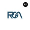Letter RGA Monogram Logo Design Royalty Free Stock Photo