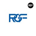 Letter RGF Monogram Logo Design Royalty Free Stock Photo