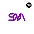 Letter SNA Monogram Logo Design Royalty Free Stock Photo