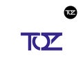 Letter TOZ Monogram Logo Design Royalty Free Stock Photo