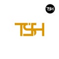 Letter TSH Monogram Logo Design Royalty Free Stock Photo