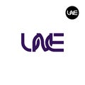 Letter UNE Monogram Logo Design Royalty Free Stock Photo