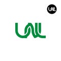 Letter UNL Monogram Logo Design Royalty Free Stock Photo