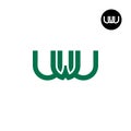 Letter UWU Monogram Logo Design Royalty Free Stock Photo