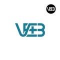 VEB Logo Letter Monogram Design Royalty Free Stock Photo