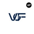 Letter VGF Monogram Logo Design Royalty Free Stock Photo