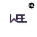 WEL Logo Letter Monogram Design Royalty Free Stock Photo