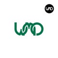 Letter WMO Monogram Logo Design Royalty Free Stock Photo