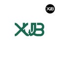 Letter XWB Monogram Logo Design Royalty Free Stock Photo