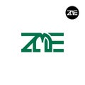 Letter ZME Monogram Logo Design Royalty Free Stock Photo