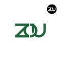 Letter ZOU Monogram Logo Design