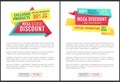 Exclusive Mega Discount Set Vector Illustration