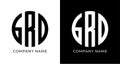 Exclusive Monogram GRD Letter Logo for a Professional Touch Royalty Free Stock Photo