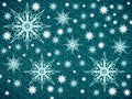 Beautiful Exclusive multi-colored snowflakes on unusual texture textiles  structural background for Christmas and New Year Royalty Free Stock Photo