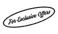 For Exclusive Offers rubber stamp Royalty Free Stock Photo