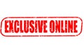 Exclusive online red stamp Royalty Free Stock Photo