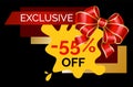 Shopping Card Exclusive Discount, Holiday Vector