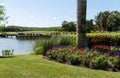 Lush landscaping in gorgeous Florida neighborhood