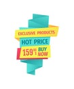 Exclusive Product Hot Price Vector Illustration Royalty Free Stock Photo