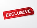 Exclusive Red Label Icon. Royalty Free Stock Photo