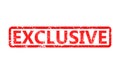 Exclusive red rubber stamp on white background. exclusive stamp Royalty Free Stock Photo