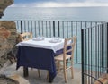 Exclusive Restaurant overlooking the sea, romantic dinner for two