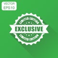 Exclusive rubber stamp icon. Business concept exclusive limited Royalty Free Stock Photo