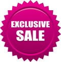 Exclusive sale seal stamp badge pink Royalty Free Stock Photo