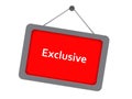 exclusive sign on white Royalty Free Stock Photo