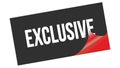EXCLUSIVE text on black red sticker stamp Royalty Free Stock Photo