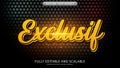 Exclusive text effect editable with light effect eps file