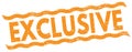 EXCLUSIVE text on orange lines stamp sign Royalty Free Stock Photo
