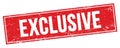 EXCLUSIVE text on red grungy rectangle stamp Royalty Free Stock Photo