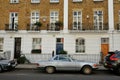 Chelsea district in London with luxury houses, vintage cars and famous residents living here