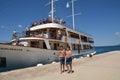 Excursion boat near island Cres