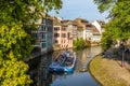 Excursion boat in Strasbourg - France Royalty Free Stock Photo