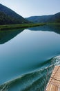 Excursion boat trip on the Krka river at Skradin, Croatia Royalty Free Stock Photo