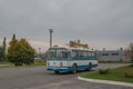 Excursion bus near chernobyl nuclear power plant
