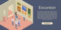 Excursion concept background, isometric style Royalty Free Stock Photo