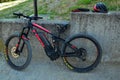 Excursion with mountain bike with electrically assisted pedaling