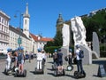 Excursion by segways in Vienna, group of people with guide